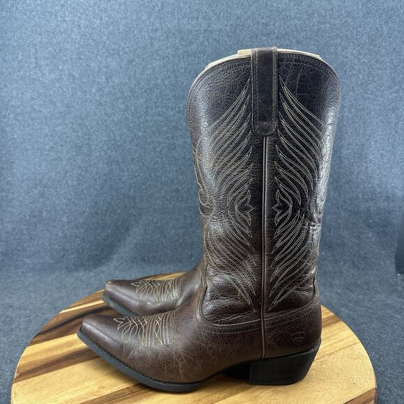 Ariat Women’s Round Up X Toe Western Cowboy Boots Size 9B Wicker Brown 10016352 - Picture 6 of 11